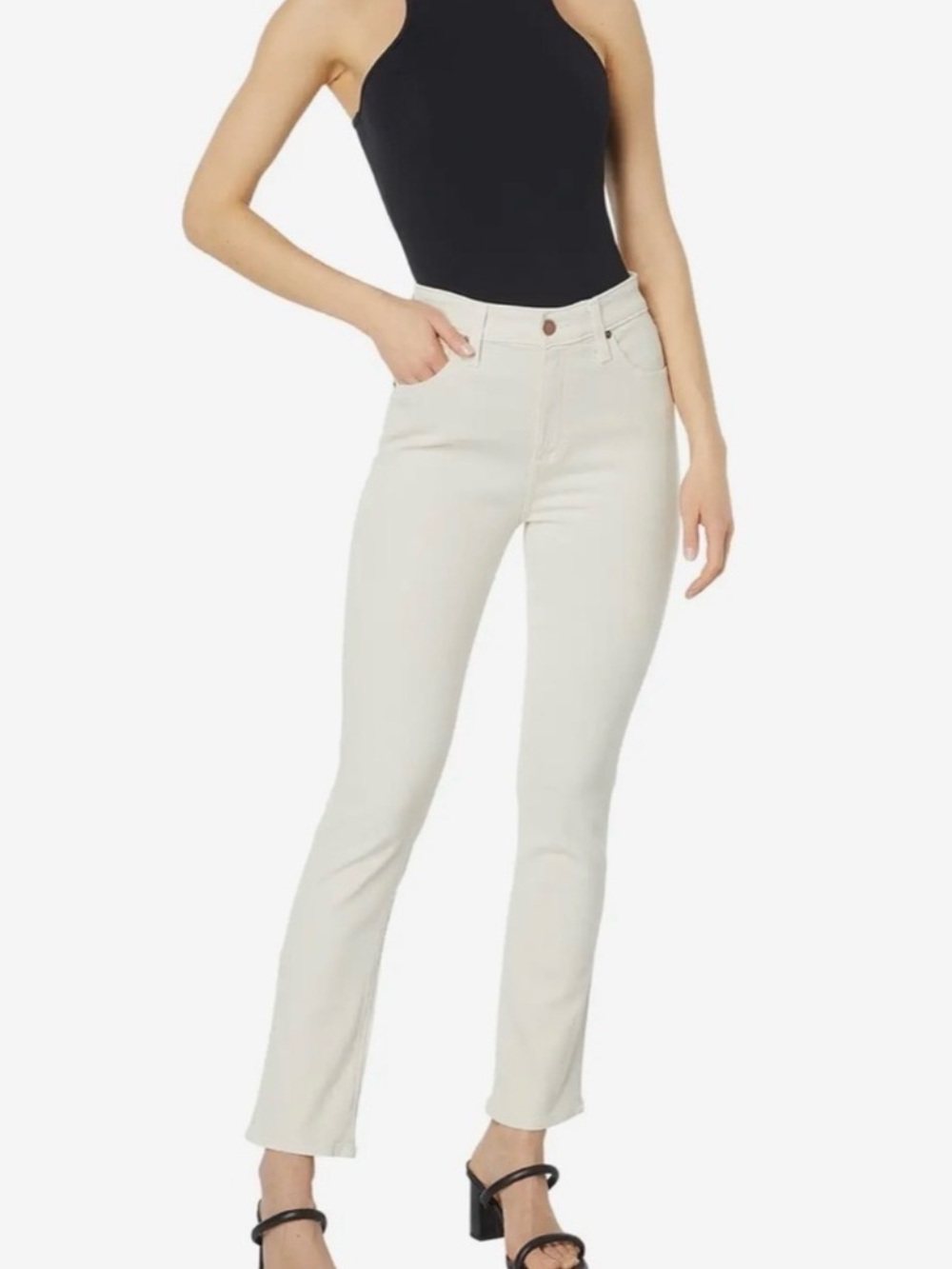 AG Mari Crop High-Rise Slim
Straight Clouds Soft Denim Jeans